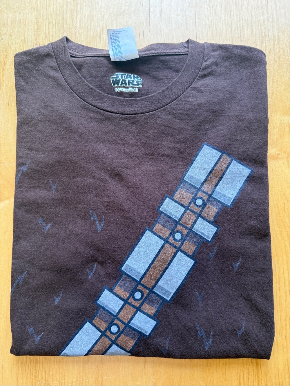 Star Wars Chewbacca Bandolier T Shirt XL Brown Graphic Tee Lucasfilm Mens